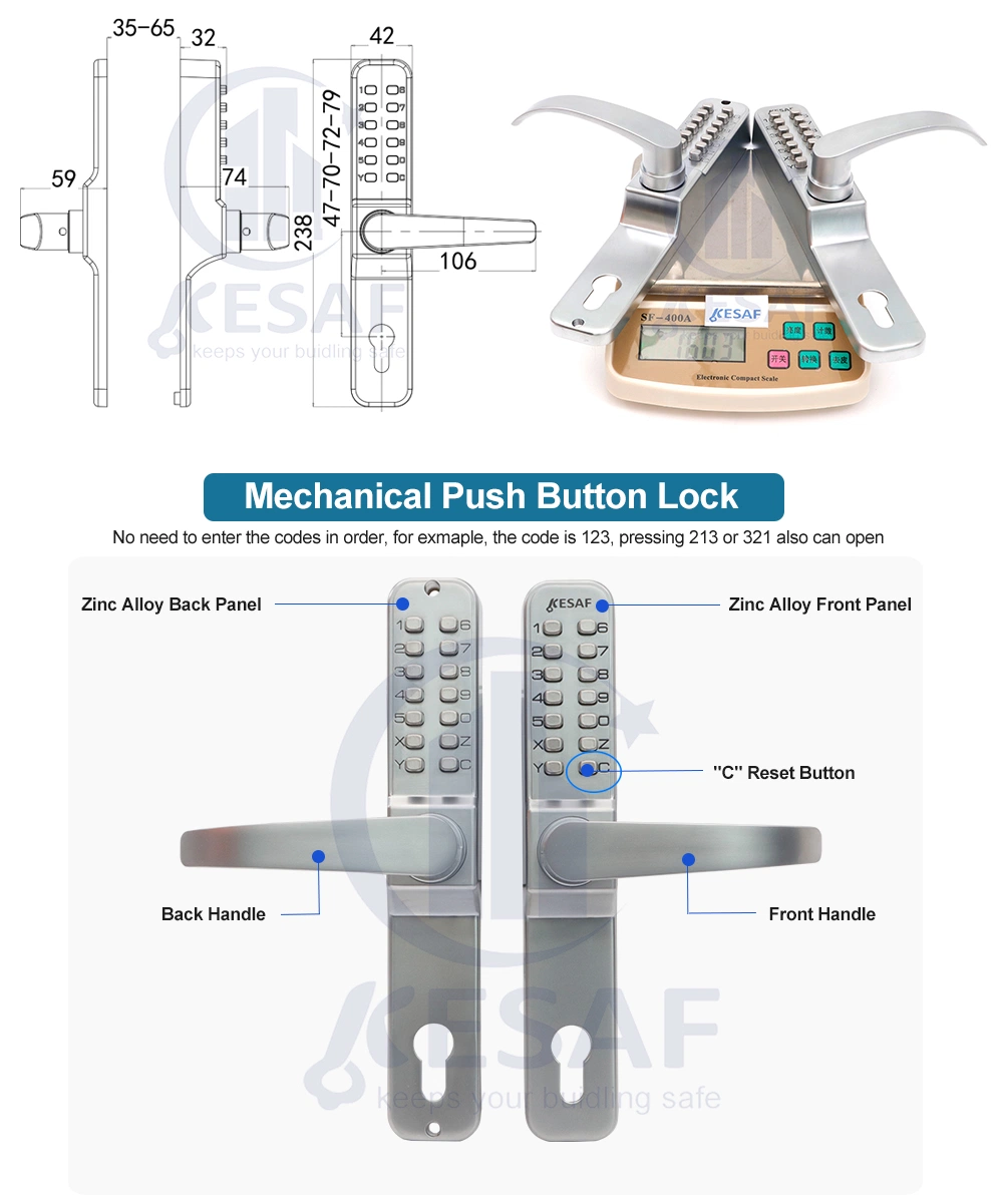 Intelligent Electric Handle Digital Door Locks